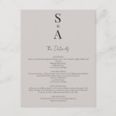 Carte D'accompagnement Script moderne et élégant et Mariage de monogramme (Devant)