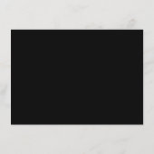 Carte D'accompagnement Script moderne Monogramme Noir Mariage Réception (Dos)