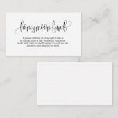 Carte D'accompagnement Script moderne, Police noire, Fonds pour lune de m (Devant / Derrière)