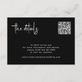 Carte D'accompagnement Script moderne QR CODE en ligne RSVP mariage détai (Devant)