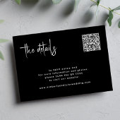 Carte D'accompagnement Script moderne QR CODE en ligne RSVP mariage détai