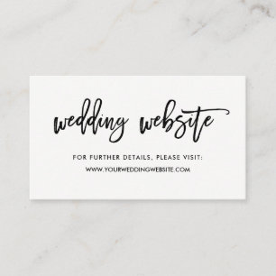 Carte D'accompagnement Script moderne   Site Web mariage Insérer