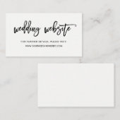 Carte D'accompagnement Script moderne | Site Web mariage Insérer (Devant / Derrière)