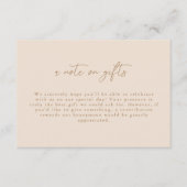Carte D'accompagnement Script Moderne Une Note Sur Les Cadeaux (Devant)