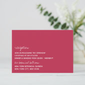 Carte D'accompagnement Script moderne Viva Magenta Mariage minimaliste (Debout devant)