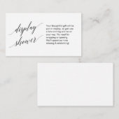 Carte D'accompagnement Script noir moderne, douche d'affichage (Devant / Derrière)