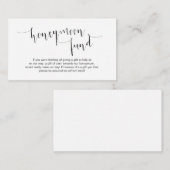 Carte D'accompagnement Script noir modifiable, fonds de lune de miel Mari (Devant / Derrière)