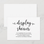 Carte D'accompagnement Script noir rustique, douche d'affichage (Devant / Derrière)