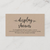 Carte D'accompagnement Script noir rustique, douche d'affichage (Devant)