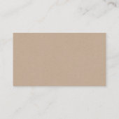 Carte D'accompagnement Script noir rustique kraft, Registre Mariage (Dos)