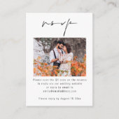 Carte D'accompagnement Script Photo QR Code Mariage RSVP (Devant)