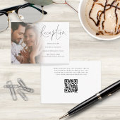 Carte D'accompagnement Script Photo QR Code Wedding Reception