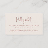 Carte D'accompagnement Script Police Terracotta & Cream Site Mariage (Devant)