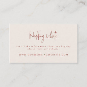 Carte D'accompagnement Script Police Terracotta & Cream Site Mariage