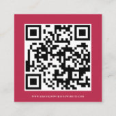 Carte D'accompagnement Script QR Code Mariage Magenta RSVP (Dos)