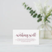 Carte D'accompagnement Script Rustique, Bourgogne, Wishing Mariage (Debout devant)