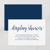 Carte D'accompagnement Script rustique, couleur bleu marine, douche d'aff (Devant / Derrière)