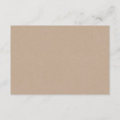 Carte D'accompagnement Script Rustique, Kraft, Éclairage à cordes douche (Dos)