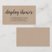 Carte D'accompagnement Script rustique, Kraft rustique, douche à affichag (Devant / Derrière)