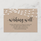 Carte D'accompagnement Script rustique, lumières à cordes, Wishing Mariag (Devant)