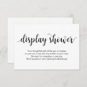 Carte D'accompagnement Script rustique, noir, douche d'affichage (Devant / Derrière)