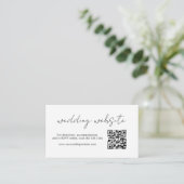 Carte D'accompagnement Script rustique Photo Code QR moderne Mariage (Debout devant)