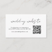 Carte D'accompagnement Script rustique Photo Code QR moderne Mariage (Devant)