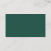 Carte D'accompagnement Script simple et élégant Emerald Green Mariage Dét (Dos)