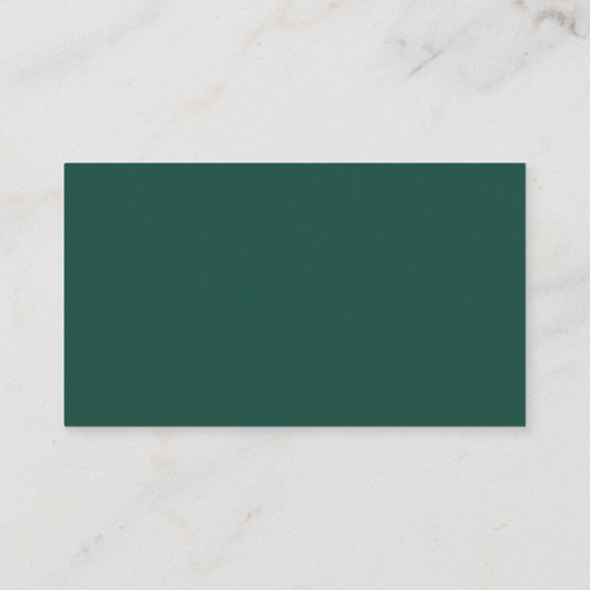 Carte D'accompagnement Script simple et élégant Emerald Green Mariage Dét (Dos)