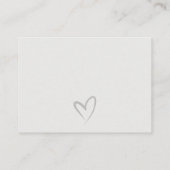 Carte D'accompagnement Script simple Noir & Blanc Mariage Wish Bien (Dos)