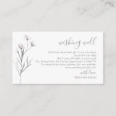 Carte D'accompagnement Script simple. Un Mariage botanique qui veut bien (Devant)