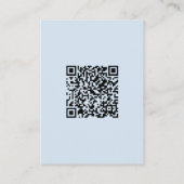 Carte D'accompagnement Script Soft Blue Wedding Website Details QR Modern (Dos)