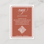 Carte D'accompagnement Script Terracotta RSVP Online QR Code Mariage (Devant)