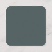 Carte D'accompagnement Script Wedding RSVP Détails QR Code Dark Turquoise (Dos)