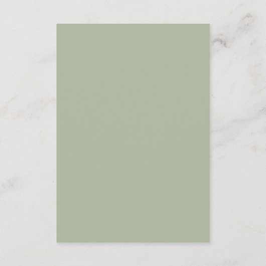 Carte D'accompagnement Script Whimsical | Détails de l'écran vert (Dos)