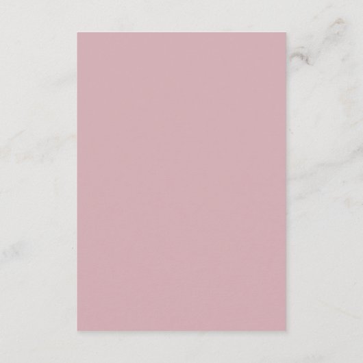 Carte D'accompagnement Script Whimsical | Dusty Rose Mariage Réception (Dos)