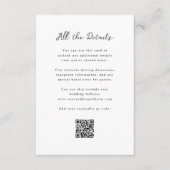 Carte D'accompagnement Script Whimsical | Mariage Détails de l'invité Cod (Devant)
