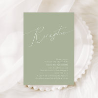 Script Whimsical | Réception De Mariage Vert Sage
