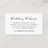 Carte D'accompagnement Script Whimsical | Site Mariage Code QR (Devant)