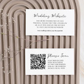 Carte D'accompagnement Script Whimsical | Site Mariage Code QR