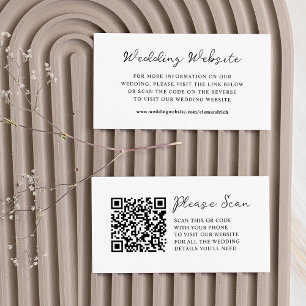 Carte D'accompagnement Script Whimsical   Site Mariage Code QR