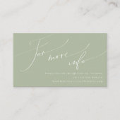 Carte D'accompagnement Script Whimsical | Site Web du code QR Mariage Sag (Devant)