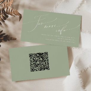 Carte D'accompagnement Script Whimsical   Site Web du code QR Mariage Sag