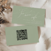 Carte D'accompagnement Script Whimsical | Site Web du code QR Mariage Sag