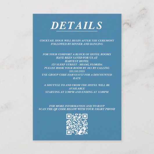 Carte D'accompagnement Scuba Couple QR Code et détails (Devant)