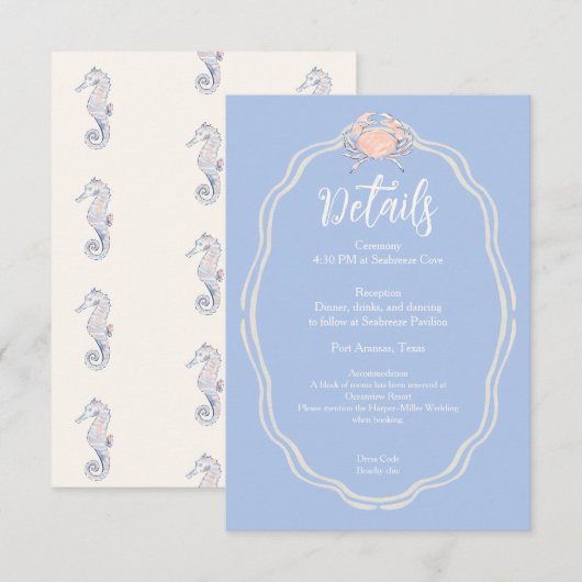 Carte D'accompagnement sea breeze (Devant / Derrière)