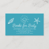 Carte D'accompagnement Sea You Soon Blue Baby Shower Book Request (Devant)
