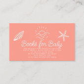Carte D'accompagnement Sea You Soon Pink Baby Shower Book Request (Devant)