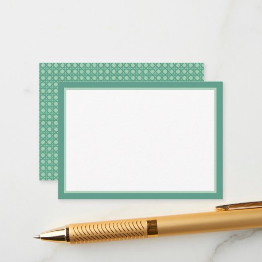 Carte D'accompagnement Seafoam Rattan (Devant/Arrière en situation)