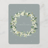 Carte D'accompagnement Seafoam Snowberry+Eucalyptus Directions Bords (Dos)